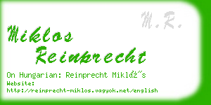 miklos reinprecht business card